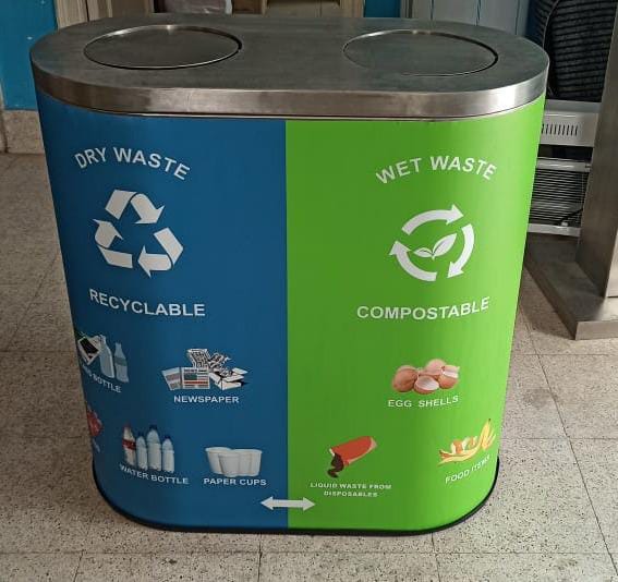 S Steel 2in1 Swing Bin