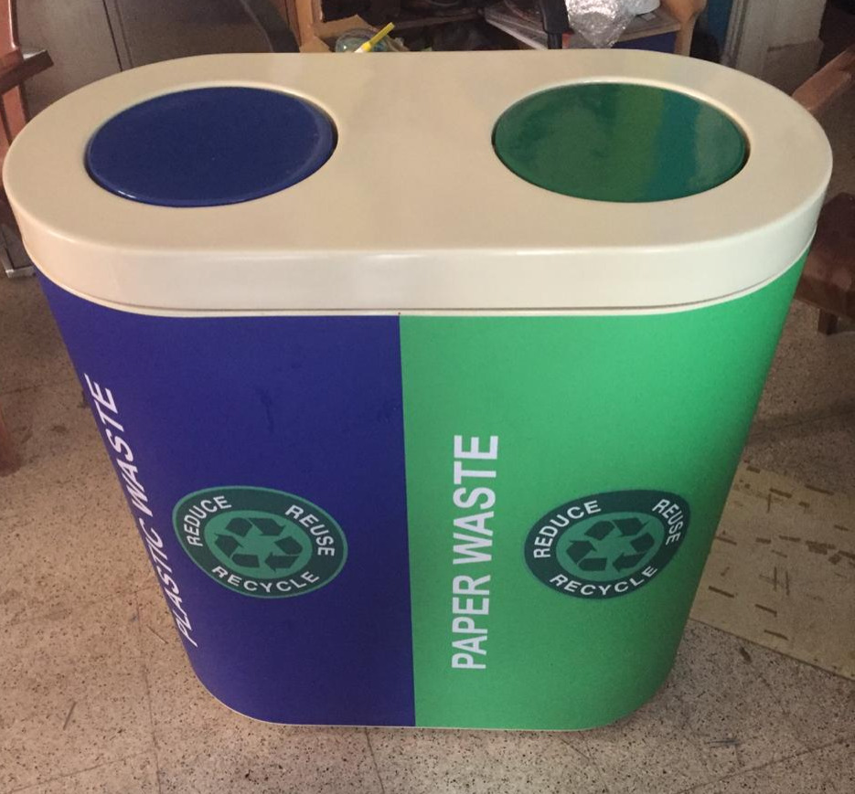 MS Powder Coated Duo Bin