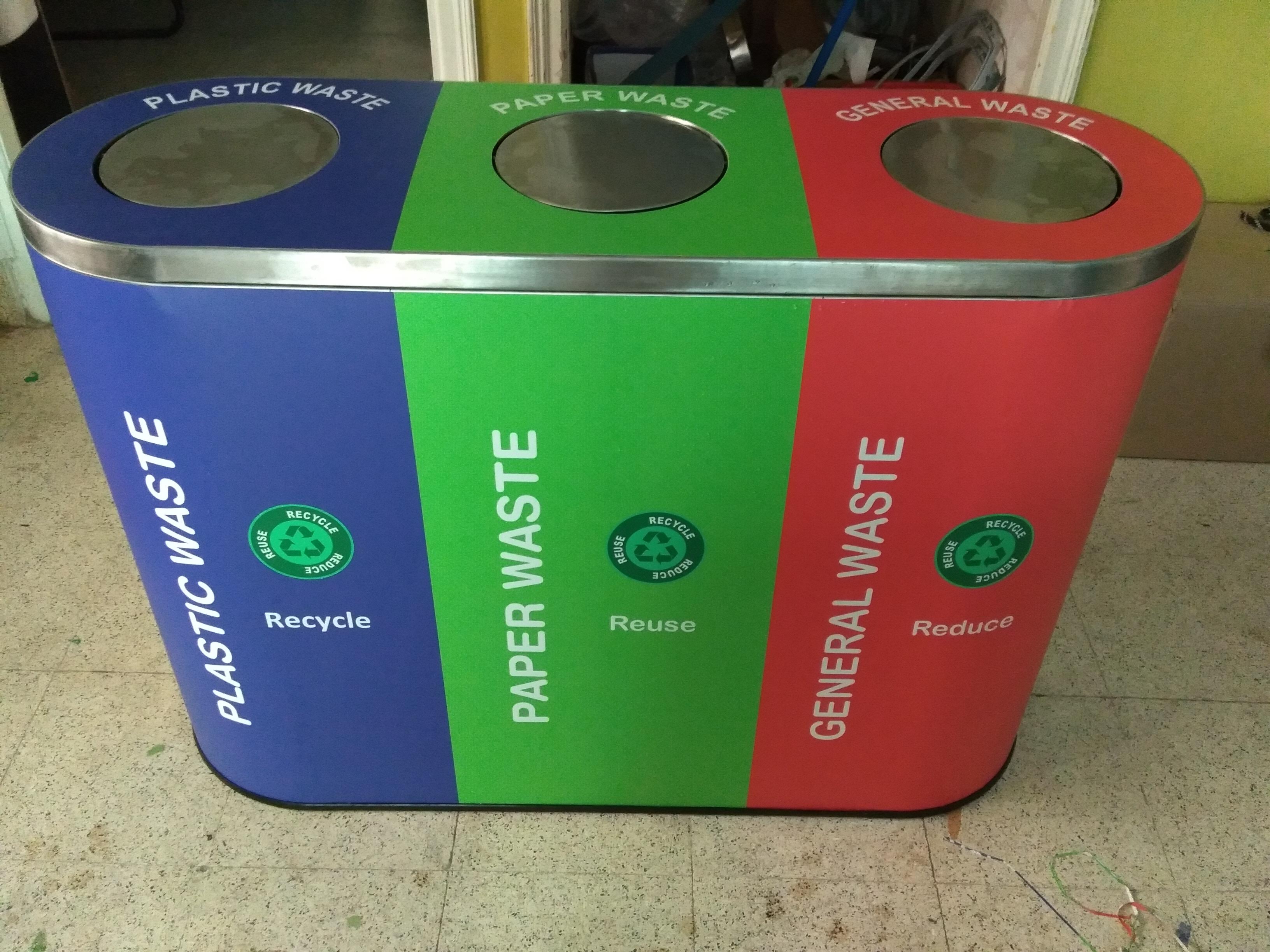 S Steel 3in1 Swing Bin
