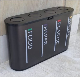 MS Powder Coated 4in1 Swing Bin