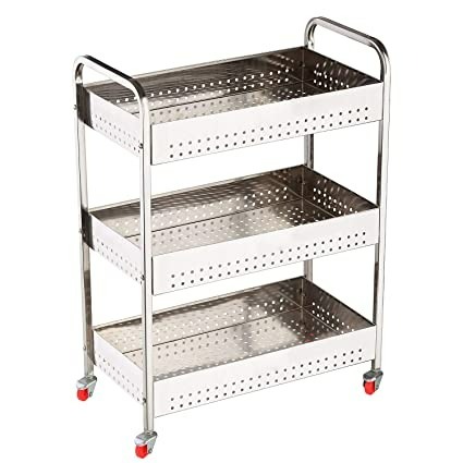 Stainless Steel three shelf Trolley