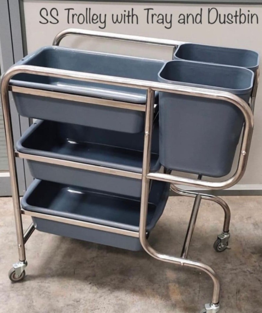 Stainless Steel Cleaning trolley